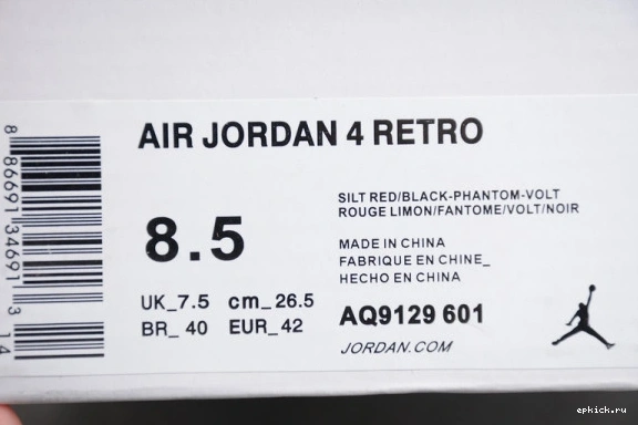 Rep EP AQ9129-601 Retro Splatter AIR Silt Jordan  4 AQ9129-601 Red 1225